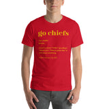Kansas City Football Fanatic Vintage Graphic T-Shirt: Ideal Gifts for Football Fans - Game Day Shirt - Funny Go Chiefs Definition Shirt - Red, Men