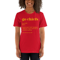 Kansas City Football Fanatic Vintage Graphic T-Shirt: Ideal Gifts for Football Fans - Game Day Shirt - Funny Go Chiefs Definition Shirt - Red, Women