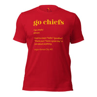 Kansas City Football Fanatic Vintage Graphic T-Shirt: Ideal Gifts for Football Fans - Game Day Shirt - Funny Go Chiefs Definition Shirt - Red