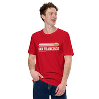 San Francisco Football Fanatic Vintage Graphic Shirt: Ideal Gifts for Him & Her, Football Fans - Retro Game Day Tee - Red