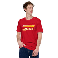 Kansas City, Missouri Football Fanatic Vintage Graphic Shirt: Gift Ideas for Him & Her, Football Fans - Retro Style Game Day Shirt - Red