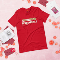 San Francisco Football Fanatic Vintage Graphic Shirt: Ideal Gifts for Him & Her, Football Fans - Retro Game Day Tee - Red