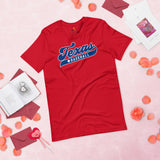 Vintage Texas Baseball Fanatic Shirt: Gift Ideas for Him & Her, Baseball Lovers & Enthusiasts - Retro Style Game Day Tee - Red