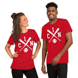 Vintage Cincinnati Baseball Emblem Fanatic T-Shirt: Ideal Gifts for Him & Her, Baseball Lovers & Enthusiasts - Retro Style Game Day Tee - Red, Unisex