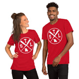 Vintage St. Louis Baseball Emblem Fanatic T-Shirt: Gift Ideas for Him & Her, Baseball Enthusiasts & Lovers - Retro Style Game Day Tee - Red, Unisex