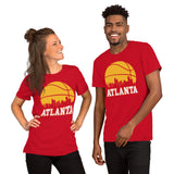 Atlanta Shirt - Georgia T-Shirt - Retro Basketball Shirt - Game Day Shirt - Basketball Graphic T-Shirt - Gift for Basketball Player & Lover - Red, Unisex
