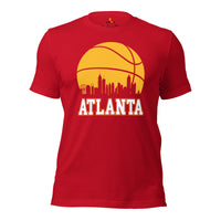 Atlanta Shirt - Georgia T-Shirt - Retro Basketball Shirt - Game Day Shirt - Basketball Graphic T-Shirt - Gift for Basketball Player & Lover - Red