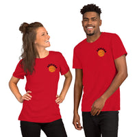 Bday & Christmas Gift Ideas for Basketball Lover, Coach & Player - Senior Night, Game Outfit & Attire - Chicago B-ball Fanatic T-Shirt - Red, Frot, Unisex