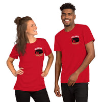 Hockey Game Outfit & Attire - Bday & Christmas Gift Ideas for Hockey Players & Goalies - Retro Ottawa Hockey Emblem Fanatic T-Shirt - Red, Front, Unisex