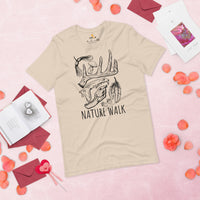 Maple Samara, Elk, Oaknut, Acorn, Mushroom & Dinosaur Bone Cottagecore T-Shirt - Biology, Paleontology Shirt - Gift for Geologist - Soft Cream