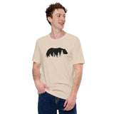 Grizzly Bear T-Shirt - Camping & Hiking Shirt - Gifts for Outdoorsmen, Campers, Nature & Animal Lovers - Cubs Shirt - Forest Themed T-Shirt - Soft Cream