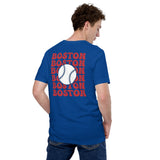 Retro Boston Baseball Emblem Fanatic T-Shirt: Gift Ideas for Him & Her, Baseball Enthusiasts & Lovers - Vintage Game Day Shirt - True Royal, Back