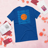 Bday & Christmas Gift Ideas for Basketball Lover, Coach & Player - Senior Night, Game Outfit & Attire - Oklahoma B-ball Fanatic T-Shirt - True Royal, Back