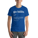 Buffalo Football Fanatic Vintage Graphic T-Shirt: Ideal Gifts for Football Fans - Game Day Shirt - Funny Go Bills Definition Shirt - True Royal, Men