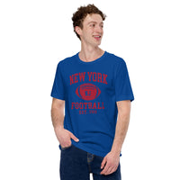 New York Est.1925 T-Shirt - Football Fanatic Vintage Graphic Shirt: Retro Style, Ideal Gifts for Football Fans - Game Day Shirt - True Royal