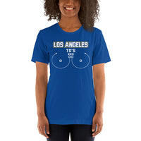 Los Angeles TD's T-Shirt - Funny Football Fanatic Shirt: Ideal Gifts for Football Moms & Supporters - Sarcastic Game Day Shirt - True Royal