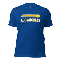 Los Angeles, California Football Fanatic Vintage Graphic Shirt: Ideal Gifts for Him & Her, Football Fans - Game Day Shirt - True Royal