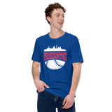 Vintage Washington Skyline Baseball Fanatic Shirt: Gift Ideas for Him & Her, Baseball Lovers & Enthusiasts - Retro Game Day Tee - True Royal