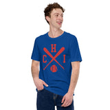 Vintage Chicago Baseball Emblem Fanatic T-Shirt: Ideal Gifts for Him & Her, Baseball Lovers & Enthusiasts - Retro Game Day Shirt - True Royal