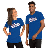 Vintage Texas Baseball Fanatic Shirt: Gift Ideas for Him & Her, Baseball Lovers & Enthusiasts - Retro Style Game Day Shirt - True Royal, Unisex