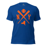 Vintage New York Baseball Emblem Fanatic T-Shirt: Ideal Gifts for Him & Her, Baseball Lovers & Enthusiasts - Retro Game Day Shirt - True Royal