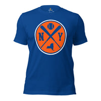 Vintage New York Baseball Emblem Fanatic T-Shirt: Gift Ideas for Him & Her, Baseball Lovers & Enthusiasts - Retro Game Day Shirt - True Royal
