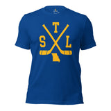 STL City Shirt - St. Louis T-Shirt - Missouri T-Shirt - Game Day Shirt - Hockey Shirt - Retro Hockey Shirt - Gift for Hockey Player & Lover - True Royal