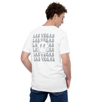 Happy Smiley Face Emoji T-Shirt - Las Vegas Football Fanatic Vintage Graphic Shirt: Gift for Him & Her, Football Fans - Game Day Tee - White, Back