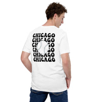 Retro Chicago Baseball Emblem Fanatic T-Shirt: Ideal Gifts for Him & Her, Baseball Enthusiasts & Lovers - Game Day Tee - White, Back