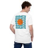 Bday & Christmas Gift Ideas for Basketball Lover, Coach & Player - Senior Night, Game Outfit & Attire - Charlotte B-ball Fanatic Shirt - White, Front