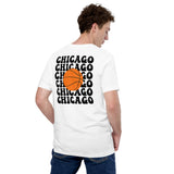 Bday & Christmas Gift Ideas for Basketball Lover, Coach & Player - Senior Night, Game Outfit & Attire - Chicago B-ball Fanatic T-Shirt - White, Back