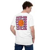 Bday & Christmas Gift Ideas for Basketball Lovers, Coach & Player - Senior Night, Game Outfit & Attire - Cleveland B-ball Fanatic Shirt - White, Back