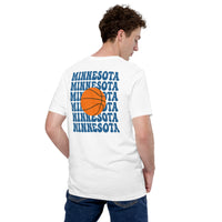 Bday & Christmas Gift Ideas for Basketball Lovers, Coach & Player - Senior Night, Game Outfit & Attire - Minnesota B-ball Fanatic Shirt - White, Back