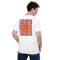 Bday & Christmas Gift Ideas for Basketball Lover, Coach & Player - Senior Night, Game Outfit & Attire - Toronto B-ball Fanatic T-Shirt - White, Back