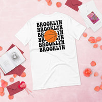 Bday & Christmas Gift Ideas for Basketball Lover, Coach & Player - Senior Night, Game Outfit - Brooklyn B-ball Fanatic Tee - White, Back
