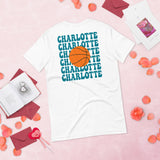 Bday & Christmas Gift Ideas for Basketball Lover, Coach & Player - Senior Night, Game Outfit & Attire - Charlotte B-ball Fanatic Shirt - White, Back