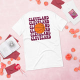 Bday & Christmas Gift Ideas for Basketball Lovers, Coach & Player - Senior Night, Game Outfit & Attire - Cleveland B-ball Fanatic Shirt - White, Back