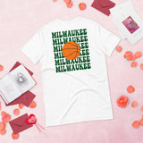 Bday & Christmas Gift Ideas for Basketball Lovers, Coach & Player - Senior Night, Game Outfit & Attire - Milwaukee B-ball Fanatic Shirt - White, Back