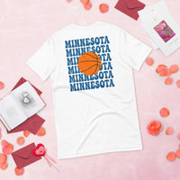 Bday & Christmas Gift Ideas for Basketball Lovers, Coach & Player - Senior Night, Game Outfit & Attire - Minnesota B-ball Fanatic Shirt - White, Back