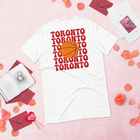 Bday & Christmas Gift Ideas for Basketball Lover, Coach & Player - Senior Night, Game Outfit & Attire - Toronto B-ball Fanatic T-Shirt - White, Back