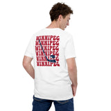 Hockey Game Outfit - Bday & Christmas Gift Ideas for Hockey Players - Retro Winnipeg Hockey Emblem Fanatic T-Shirt - White, Back