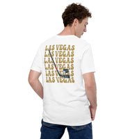 Hockey Game Outfit & Attire - Bday & Christmas Gift Ideas for Hockey Players & Goalies - Retro Las Vegas Hockey Emblem Fanatic T-Shirt - White, Back