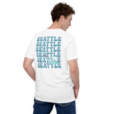 Seattle T-Shirt - Washington T-Shirt - Game Day Shirt - Hockey Tee - Hockey Shirt - Vintage Hockey T-Shirt - Gift for Hockey Player & Lover - White, Back