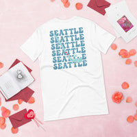 Seattle T-Shirt - Washington T-Shirt - Game Day Shirt - Hockey Tee - Hockey Shirt - Vintage Hockey T-Shirt - Gift for Hockey Player & Lover - White, Back