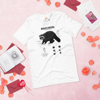 Anatomy of A Raccoon T-Shirt - Trash Panda & Street Cat Shirt - Gift for Raccoon Lovers - Wildlife Rescue & Biology, Zoology Shirt - White