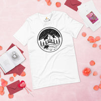 Camping & Hiking Shirt - Gifts for Outdoorsmen, Campers, Nature & Animal Lovers - Mama & Papa Bear Shirt - Celestial Starry Night T-Shirt - White