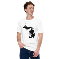 Deer T-Shirt - Buck Shirt - Gifts for Hunters, Outdoorsmen, Campers, Nature Lovers - Michigan T-Shirt - Deer Hunting Shirts - Antler Tee - White