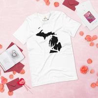 Deer T-Shirt - Buck Shirt - Gifts for Hunters, Outdoorsmen, Campers, Nature Lovers - Michigan T-Shirt - Deer Hunting Shirts - Antler Tee - White