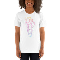 DnD & RPG Games T-Shirt - Gaming Gift Ideas for Her, Typical Gamers & Game Lovers - Artistic D&D Dice & Moon Vaporwave Aesthetic Shirt - White