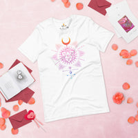 DnD & RPG Games T-Shirt - Xmas Gaming Gift Ideas for Her, Typical Gamers & Game Lovers - Geometric D&D Dice Vaporwave Aesthetic Shirt - White